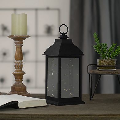 12.4-Inch LED Lighted Battery Operated Lantern Warm White Flickering Light