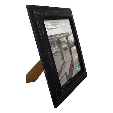 13" Distressed Finish Rectangular 8" x 10" Photo Picture Frame - Black
