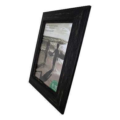 13" Distressed Finish Rectangular 8" x 10" Photo Picture Frame - Black