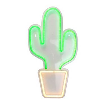 18.5" Green Cactus LED Neon Style Wall Sign