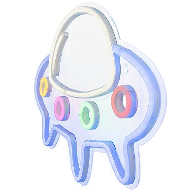 16" LED Neon Style Spaceship Wall Sign