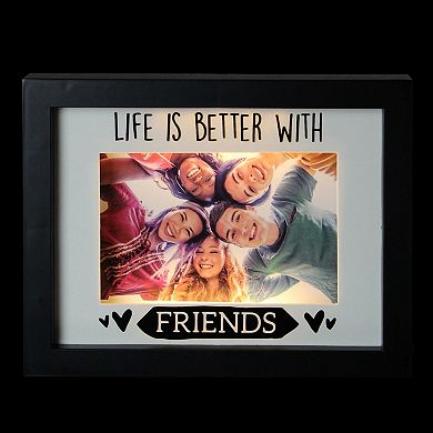 LED Lighted Life Is Better With Friends Matted Picture Frame - 4" x 6"