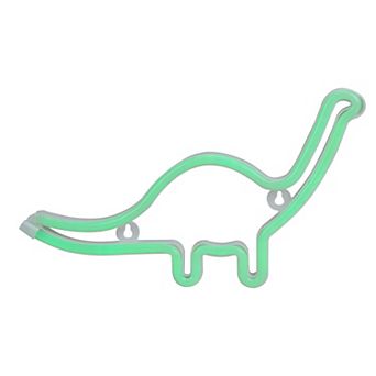 12" Green Brontosaurus LED Lighted Neon Dinosaur Silhouette