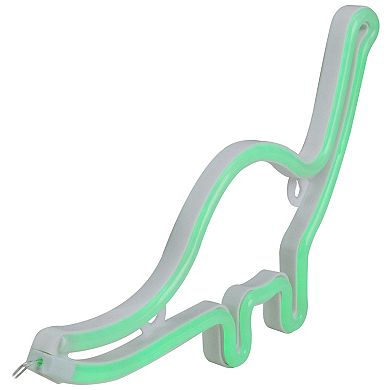 12" Green Brontosaurus LED Lighted Neon Dinosaur Silhouette