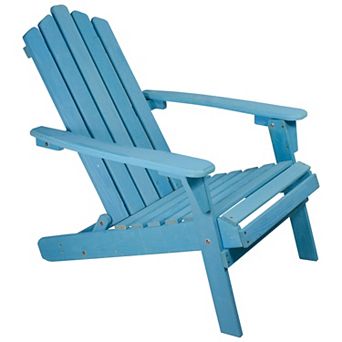36" Blue Classic Folding Wooden Adirondack Chair