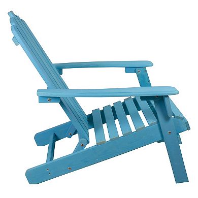 36" Blue Classic Folding Wooden Adirondack Chair