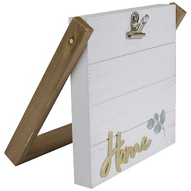 Photo Clip "Home" Frame with Hinge Design Table Top Decor 8.5"