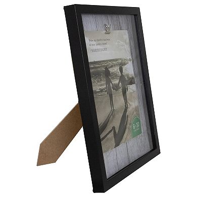 14.5" Classical Rectangular 8" x 10" Photo Picture Frame with Clip - Black and White