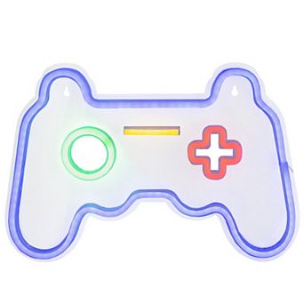 11" LED Neon Style Video Game Controller Wall Sign