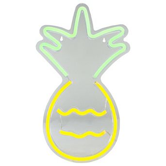 16" Yellow and Green Pineapple LED Neon Style Wall Sign