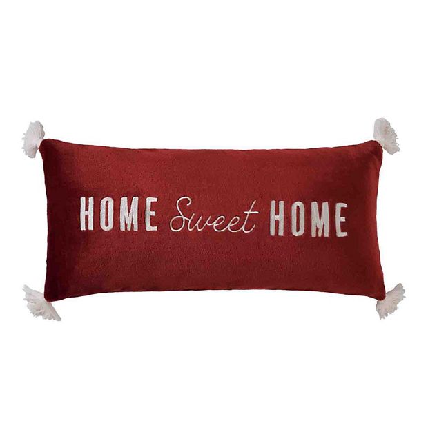 Cuddl Duds Home Sweet Home Plush Decorative Throw Pillow
