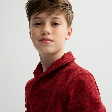 Boys 8-20 Sonoma Goods For Life® Sweater Fleece Shawl Collar Pullover in Regular & Husky