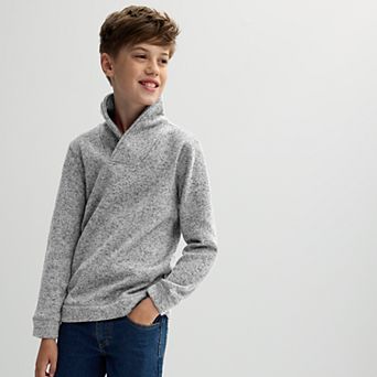 Boys 8-20 Sonoma Goods For Life® Sweater Fleece Shawl Collar Pullover in Regular & Husky