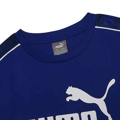 Boys 8-20 PUMA 2-Piece Interlock Mesh Short Sleeve Performance Tee & Shorts Set