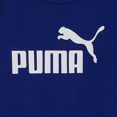 Boys 8-20 PUMA 2-Piece Interlock Mesh Short Sleeve Performance Tee & Shorts Set