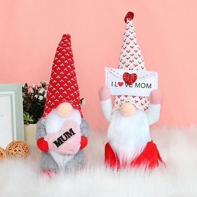 I Love Mom Gnomes Faceless Plush Doll, Heartwarming Mother's Day Gift With Whimsical Design