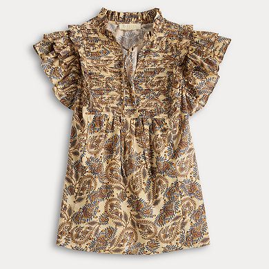Women's Farmers Market Flounce Sleeve Blouse