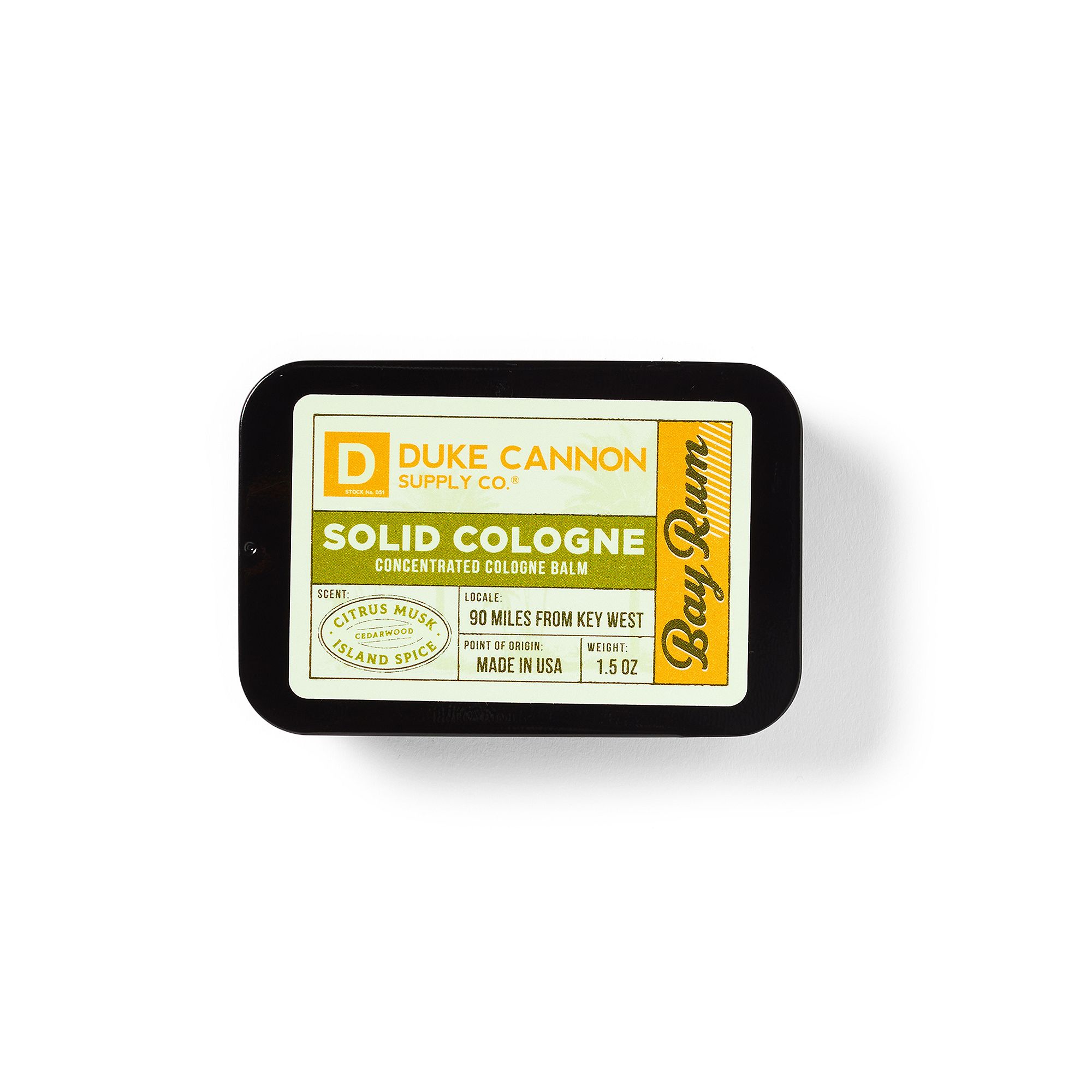 Duke Cannon Solid Cologne - Midnight Swim, Bay Rum