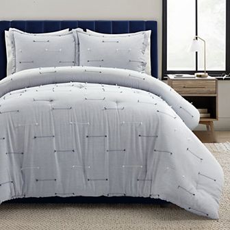 Lush Decor Boho Stripe Clip Jacquard Comforter Set