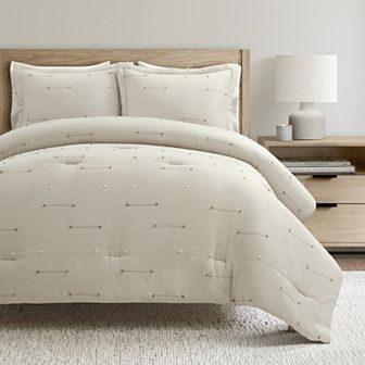 Lush Decor Boho Stripe Clip Jacquard Comforter Set