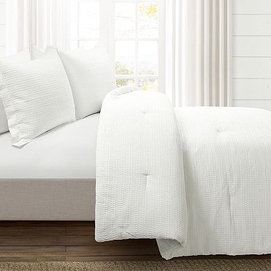 Lush Decor Haniya Solid Waffle Comforter Set
