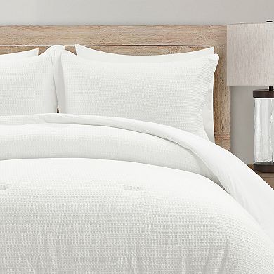 Lush Decor Haniya Solid Waffle Comforter Set