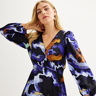 Women's Nine West V-Neck Midi Dress