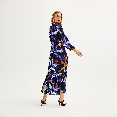 Women's Nine West V-Neck Midi Dress