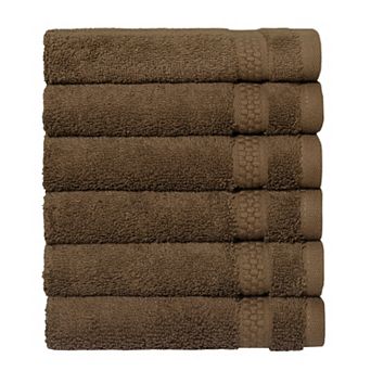 Linum Home Textiles Aegean Long Staple Turkish Cotton Starlight Terry 6 pc Washcloth Set