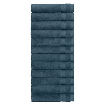 Linum Home Textiles Aegean Long Staple Turkish Cotton Starlight Terry 12 pc Washcloth Set