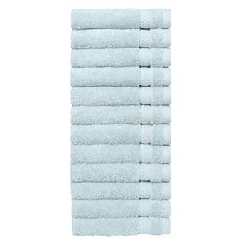 Linum Home Textiles Aegean Long Staple Turkish Cotton Starlight Terry 12 pc Washcloth Set