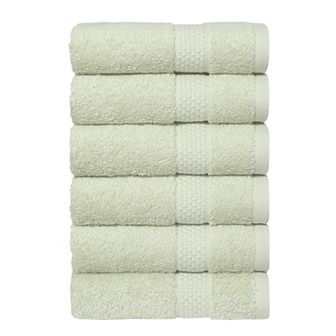 Linum Home Textiles Aegean Long Staple Turkish Cotton Starlight Terry 6 pc Hand Towel Set