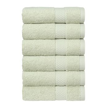 Linum Home Textiles Aegean Long Staple Turkish Cotton Starlight Terry 6 pc Hand Towel Set