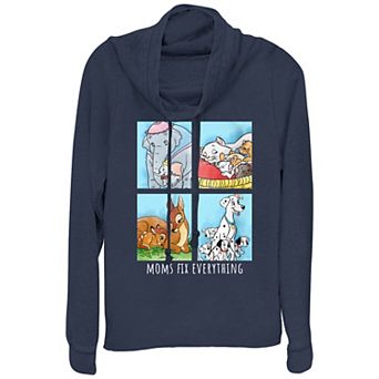Disney's Moms Fix Everything Women's Cowlneck Graphic Lightweight Long Sleeve