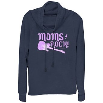 Women's Fender Moms Always Rock Cowlneck Graphic Lightweight Long Sleeve