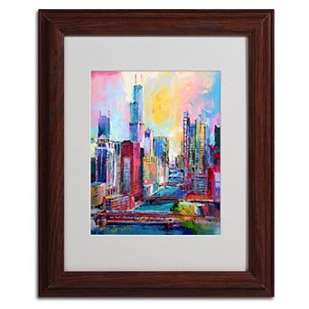 Trademark Fine Art Chicago 3 Matted Framed Wall Art