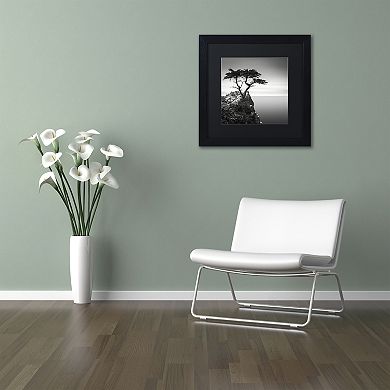 Trademark Fine Art The Lone Cypress Matted Framed Wall Art