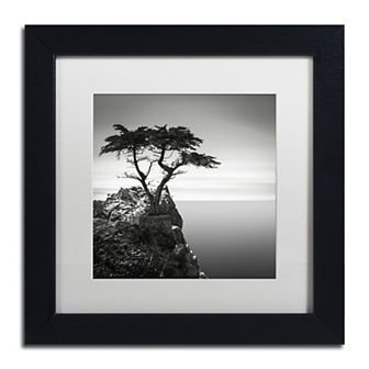 Trademark Fine Art The Lone Cypress Matted Framed Wall Art