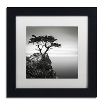 Trademark Fine Art The Lone Cypress Matted Framed Wall Art