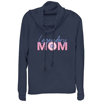Women's Captain America Legendary Mom Cowlneck Graphic Lightweight Long Sleeve