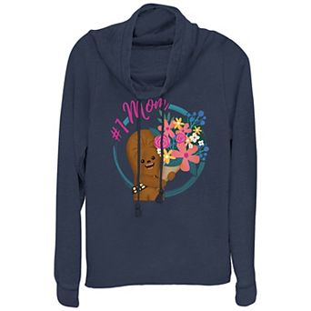 Women's Star Wars #1 Mom Cowlneck Graphic Lightweight Long Sleeve