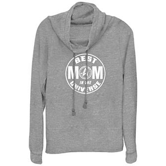 Women's Star Trek Best Mom In The Universe Cowlneck Graphic Lightweight Long Sleeve