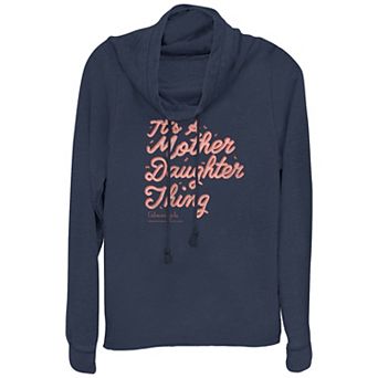 Women's Gilmore Girls It's A Mother Daughter Thing Cowlneck Graphic Lightweight Long Sleeve
