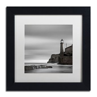 Trademark Fine Morro Lighthouse Matted Framed Wall Art