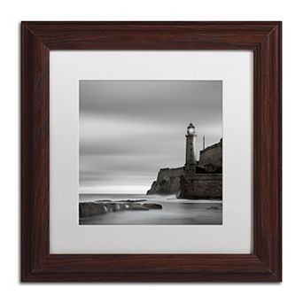 Trademark Fine Morro Lighthouse Matted Framed Wall Art