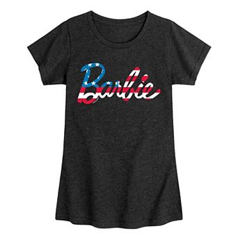 Girls 7-16 Barbie® Logo American Flag Graphic Tee