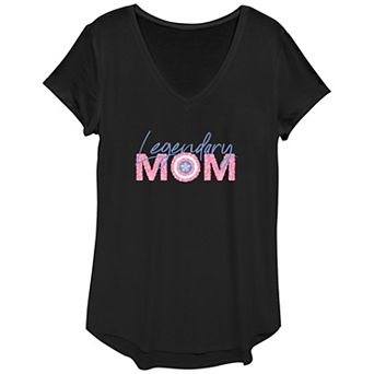 Women's Captain America Legendary Mom Graphic Tee