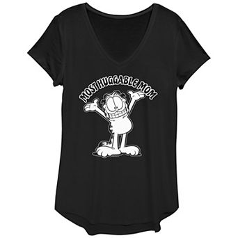 Women's Garfield Most Huggable Mom Graphic Tee