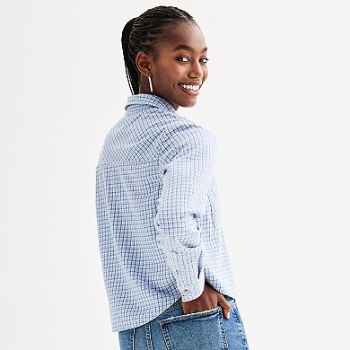 Juniors' SO Shrunken Flannel Shirt