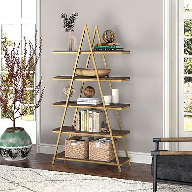 Finley & Sloane Conry 68-in. Tall A-Frame Bookcase